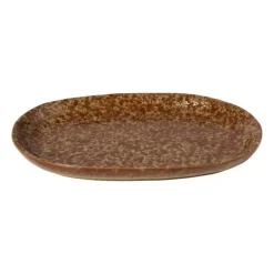 Schaal gevlekt laag - bruin - 3.3x28.2x20 cm