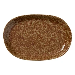 Schaal gevlekt laag - bruin - 3.3x28.2x20 cm