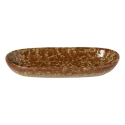 Schaal gevlekt ovaal - bruin - 3.7x23x10.6 cm