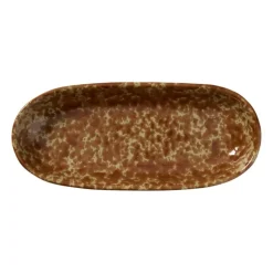 Schaal gevlekt ovaal - bruin - 3.7x23x10.6 cm