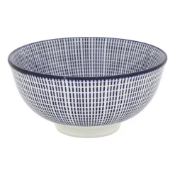 Schaaltje blue print - stripes - ⌀12 cm