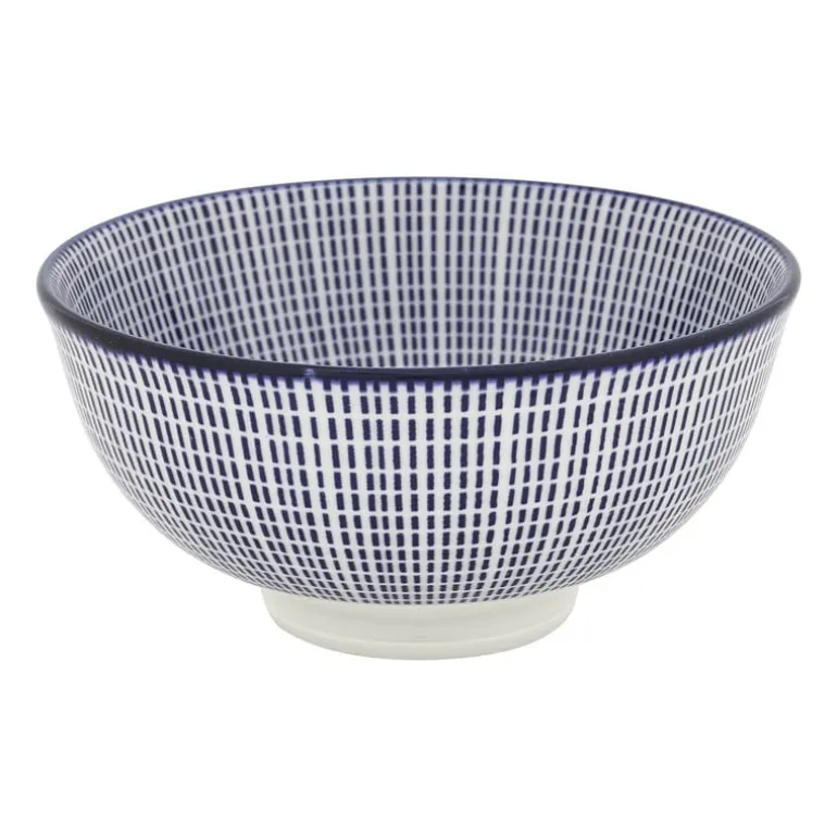 Schaaltje blue print - stripes - ⌀12 cm