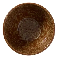 Schaaltje gevlekt klein - bruin - ø11.2x7.1 cm