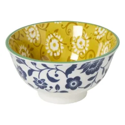 Schaaltje klein Bianca - geel/blauw - ø9x4.6 cm