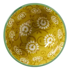 Schaaltje klein Bianca - geel/blauw - ø9x4.6 cm