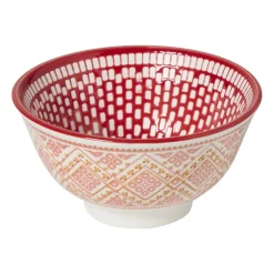 Schaaltje klein Bibi - roze/rood - ø9x4.6 cm