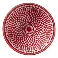 Schaaltje klein Bibi - roze/rood - ø9x4.6 cm