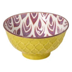 Schaaltje klein Bo - geel/paars - ø9x4.6 cm