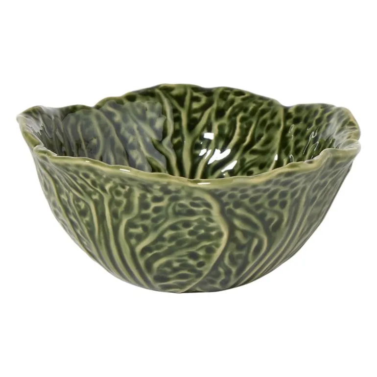 Schaaltje koolblad - groen - ø14x6.2 cm