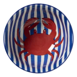 Schaaltje krab - blauw/rood - ø15.5x7.3 cm