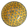 Schaaltje Leyla - geel/zwart - ø15.8x7.3 cm