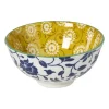 Schaaltje middel Bianca - geel/blauw - ø12x5.8 cm
