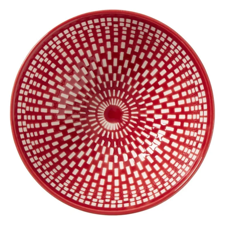 Schaaltje middel Bibi - roze/rood - ø12x5.8 cm