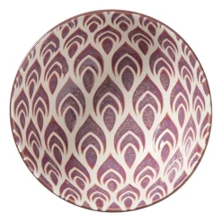 Schaaltje middel Bo - geel/paars - ø12x5.8 cm