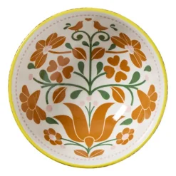 Schaaltje middel Britt - oranje/bruin - ø12x5.8 cm