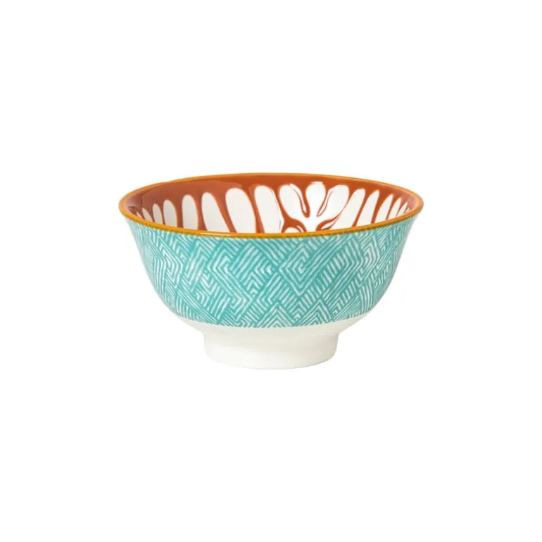 Schaaltje Nane klein - oranje/blauw - ø9.2x4.8 cm