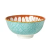 Schaaltje Nane middel - oranje/blauw - ø12.3x5.8 cm