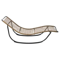 Schommel ligbed - bruin/zwart - 62x70.5x155 cm