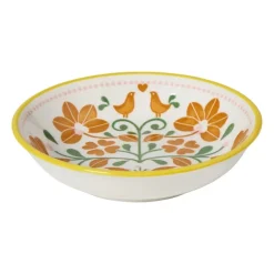 Schoteltje Britt - oranje/bruin - ø9.7x2.5 cm