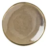 Schoteltje met gouden rand - grijs - ø9 cm