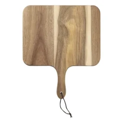 Serveerplank acacia met handvat - 34x29 cm