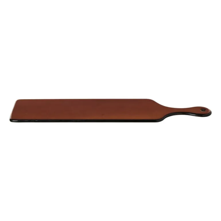 Serveerplank glas - bruin - 43x12 cm