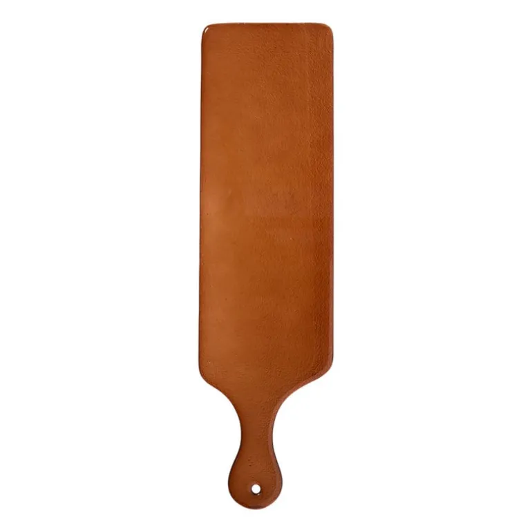Serveerplank glas - bruin - 43x12 cm