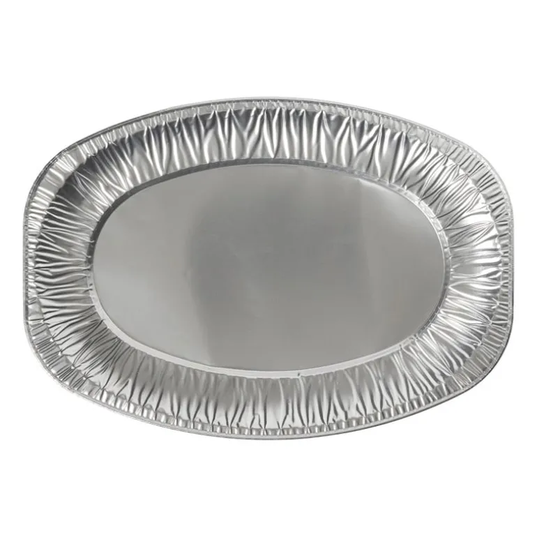 Serveerschaal - aluminium - 2.4x35.2x24.7 cm - set van 3