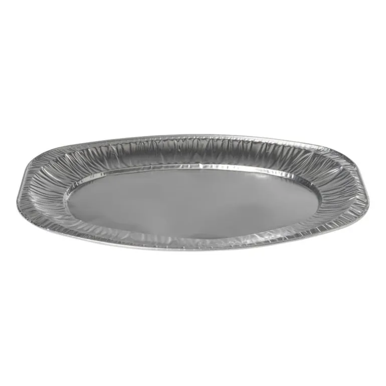 Serveerschaal - aluminium - 2.4x35.2x24.7 cm - set van 3