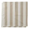 Servet gestreept - wit/beige - set van 2 - 40x40 cm