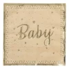 Servetten baby - goudkleurig - set van 16