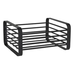 Servettenhouder metaal - zwart - 18x16x10 cm