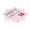 Servetten 18 jaar - roze - set van 20