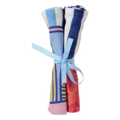 Servetten krab en sardientjes - multikleur - set van 2