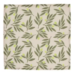 Servetten olijf/citroen - geel/groen - set van 2 - 40x40 cm