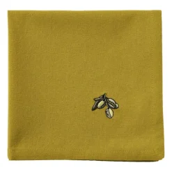Servetten olijf en citroen - groen/geel - 40x40 cm