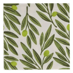 Servetten olijftak - groen - 33x33 cm - set van 20