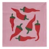 Servetten pepers - roze/rood - 33x33 cm - set van 20