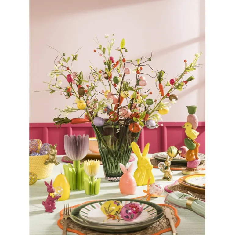 Servetten streep - groen/wit - set van 2 - 40x40 cm