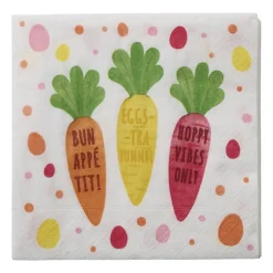 Servetten wortels - wit - 33x33 cm - set van 20