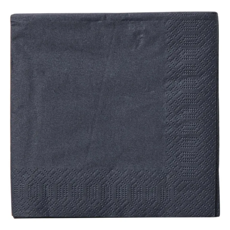 Servetten zwart - 24x24 cm - set van 20