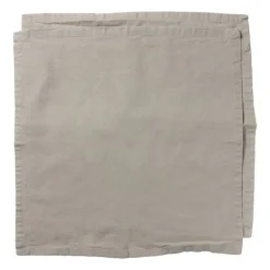 Servet zand - taupe - set van 2 - 40x40 cm