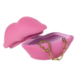 Sieradendoosje lippen - roze - 6.4x12x7.5 cm