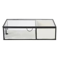Sieradendoos met ringhouder - zwart - 25x15x6.5 cm