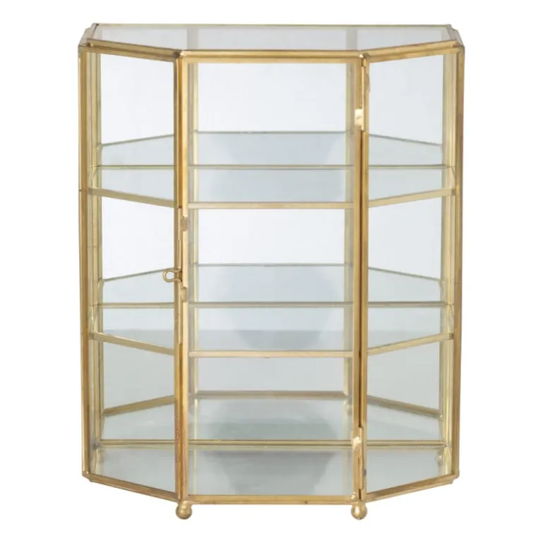 Sieradenkastje goud - glas - 18.5x12x23 cm