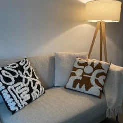 Sierkussen teddy - beige - 45x45 cm
