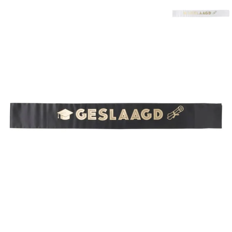 Sjerp met geslaagd - zwart/wit/goud - diverse kleuren