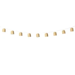 Slinger met 10 solar lampjes - bruin - 335 cm