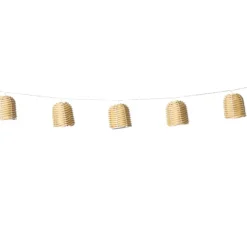 Slinger met 10 solar lampjes - bruin - 335 cm