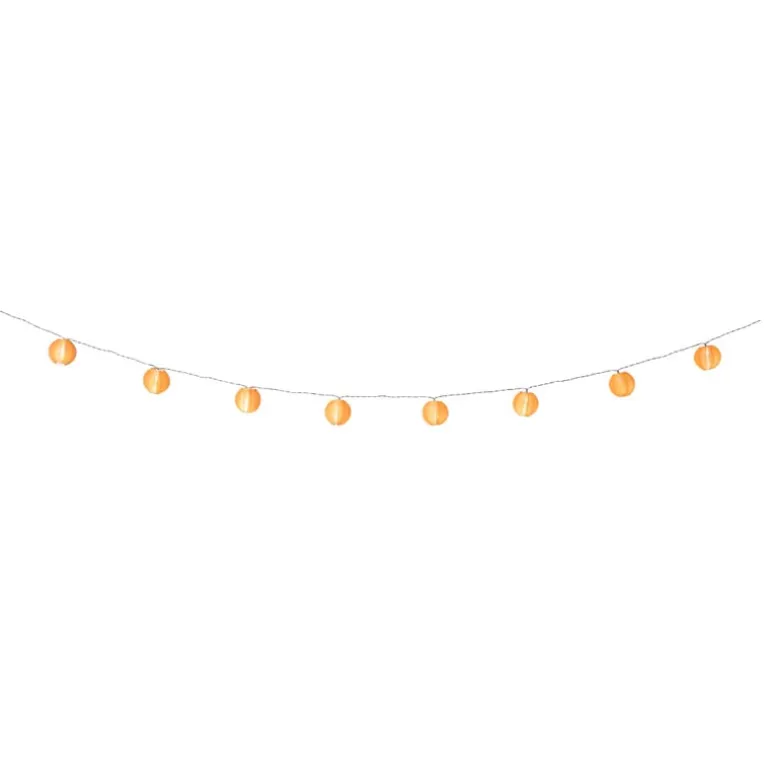 Slinger met 10 solar lampjes - oranje - 4 meter
